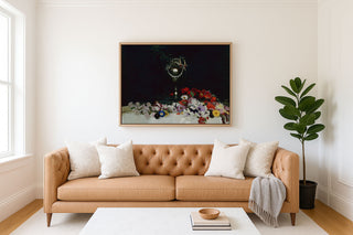 URN AND FLOWERS ON A TABLE - Museum Quality Art