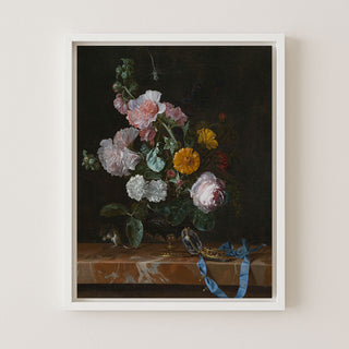 VANITAS FLOWER STILL LIFE - Museum Quality Art