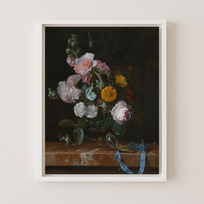 VANITAS FLOWER STILL LIFE - Museum Quality Art