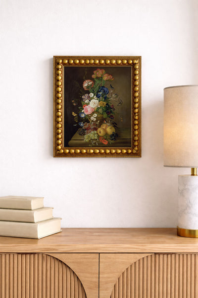 Vase of Flowers With Butterflies