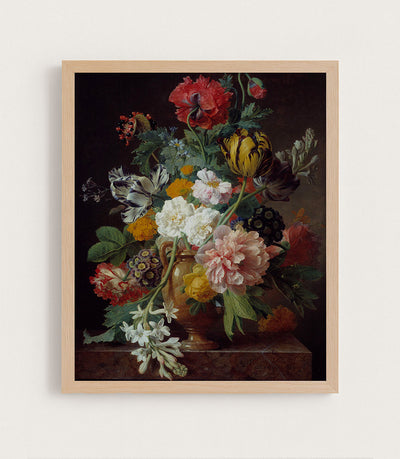 VASE OF FLOWERS WITH TUBER CASSEE - Museum Quality Art