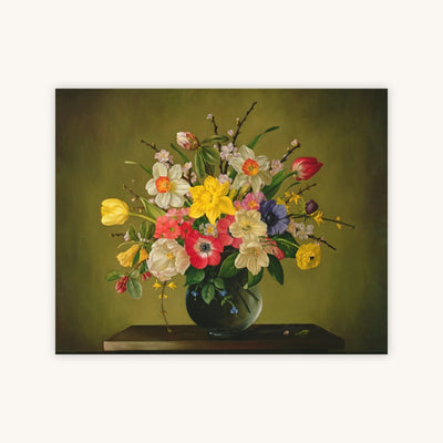 FLOWERS IN A GLASS VASE — Primary Image
