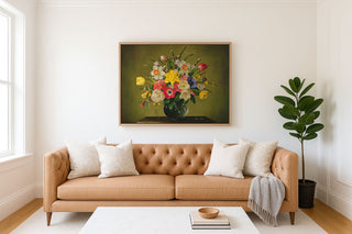 Flowers in a Glass Vase