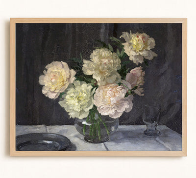 VASE OF PEONIES - Museum Quality Art