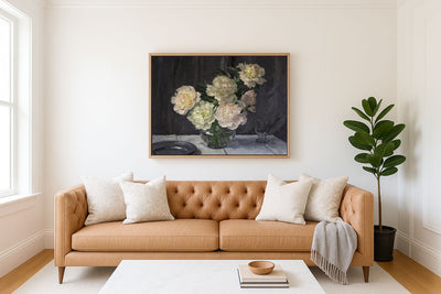 VASE OF PEONIES - Museum Quality Art