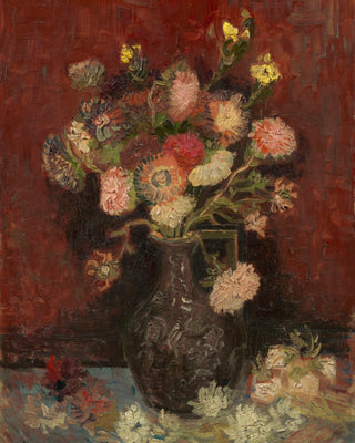 Vase With Chinese Asters and Glaieuls