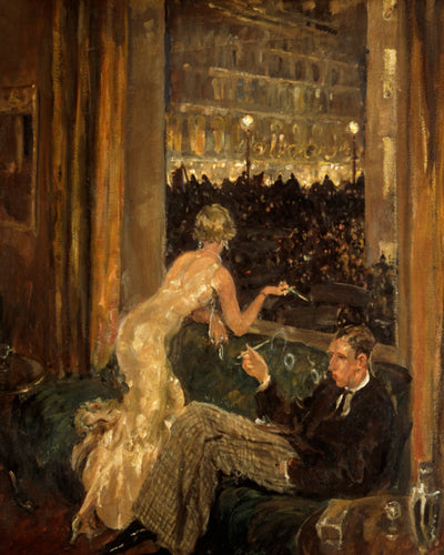 View of an Interior with a Couple