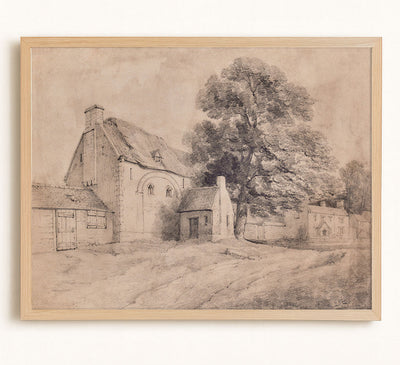 VINTAGE BUILDINGS SKETCH - Museum Quality Art