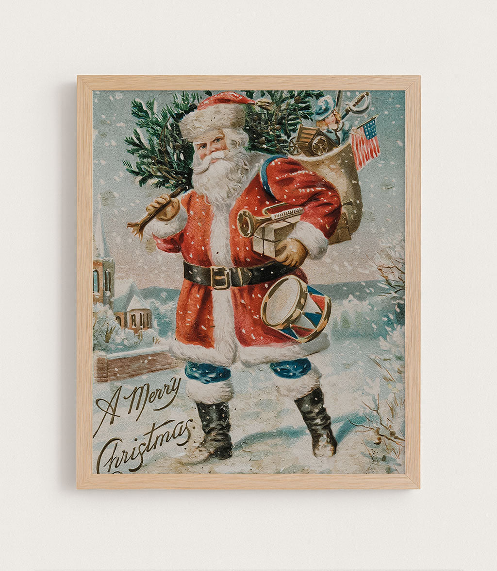 Vintage Santa Claus Art Print – Museum Quality Art