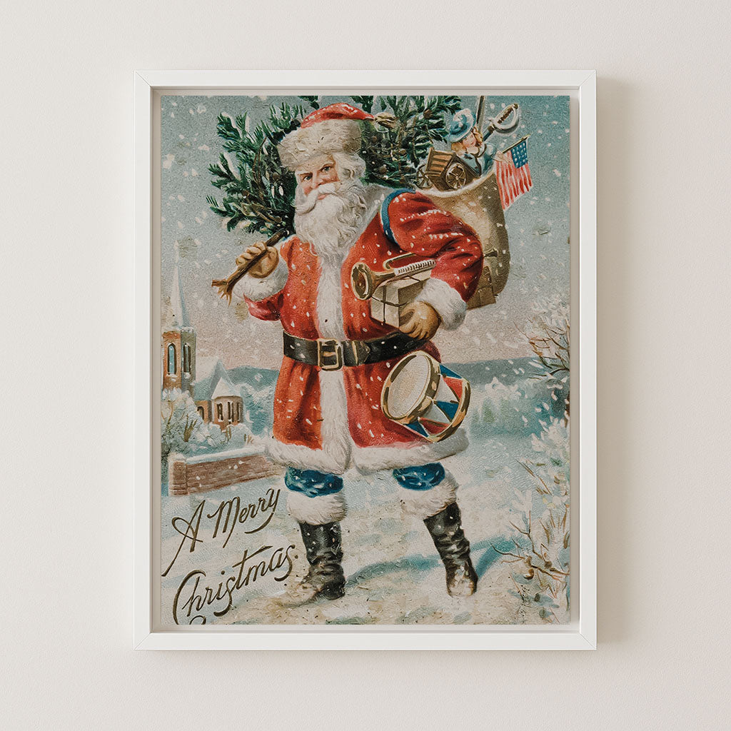 Vintage Santa Claus Art Print – Museum Quality Art
