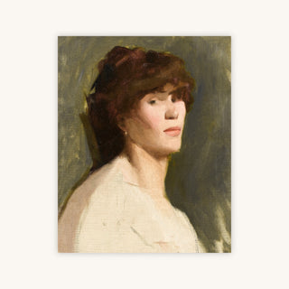 VINTAGE WOMAN, GREEN BACKGROUND — Primary Image