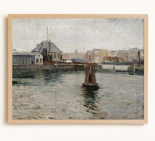 WEATHERED HARBOR - Museum Quality Art