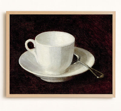 White Cup and Saucer