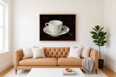 White Cup and Saucer