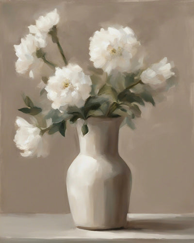 WHITE FLOWERS, NEUTRAL STUDY