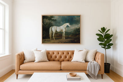 White Horse in a Wooded Landscape