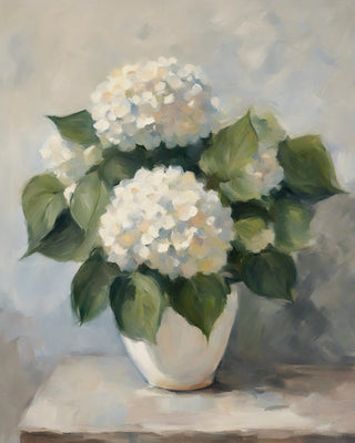 WHITE HYDRANGEAS