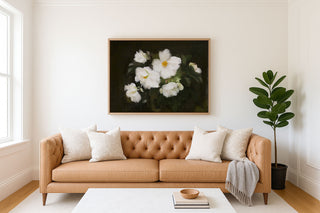 White Roses, Dark Background