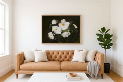White Roses, Dark Background