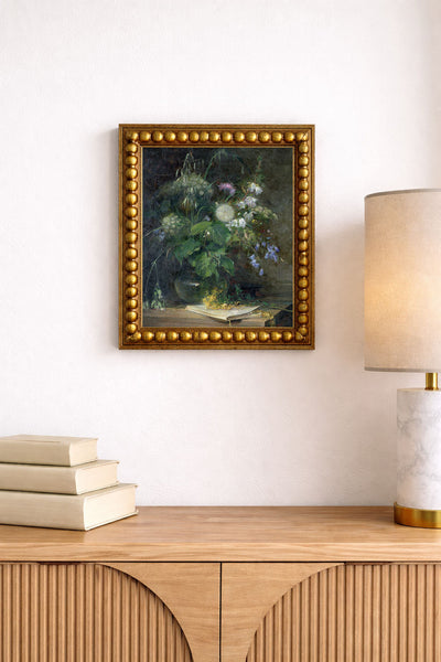 WILD FLOWERS IN A GLASS VASE - Museum Quality Art