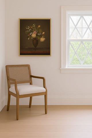 Wildflowers in a Brown Vase