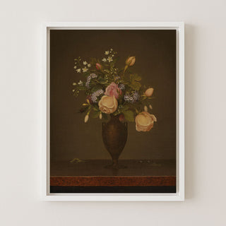 Wildflowers in a Brown Vase