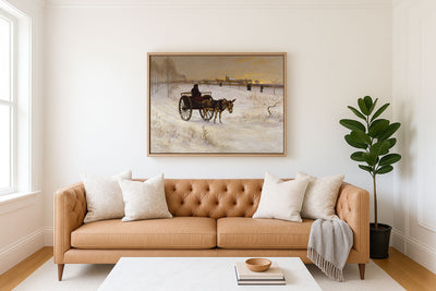 WINTER EVENING IN FRANCE - Museum Quality Art