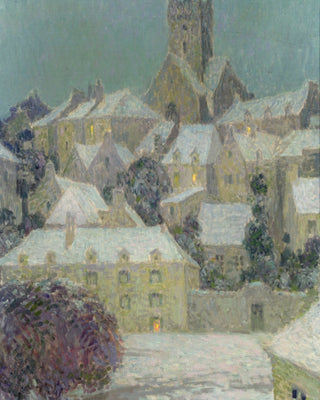 WINTER EVENING, VIEW OF A TOWN