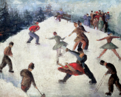 WINTER SKATING SCENE