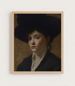WOMAN IN A HAT - Museum Quality Art