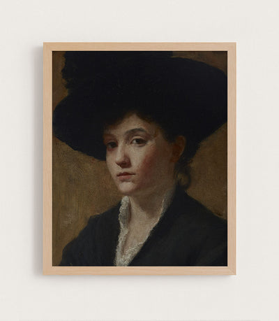 WOMAN IN A HAT - Museum Quality Art