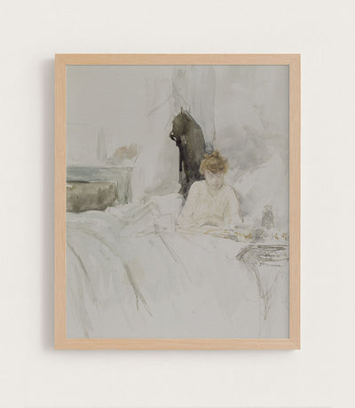 WOMAN IN BED - Museum Quality Art