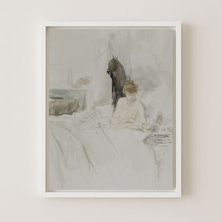 WOMAN IN BED - Museum Quality Art