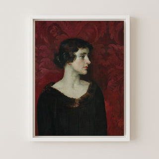 WOMAN IN BROWN - Museum Quality Art