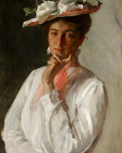 WOMAN IN WHITE - Museum Quality Art