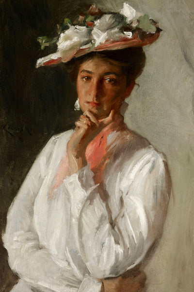 WOMAN IN WHITE - Museum Quality Art