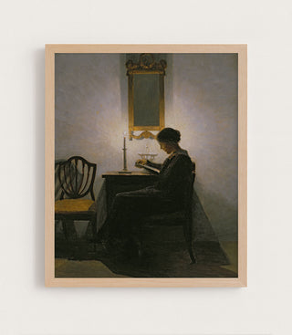 Woman Reading by Candlelight