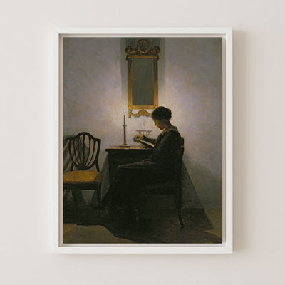 Woman Reading by Candlelight