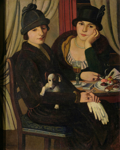 WOMEN IN A CAFE - Museum Quality Art