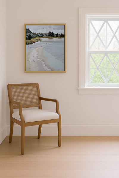 WOOD, FROZEN LAKE - Museum Quality Art