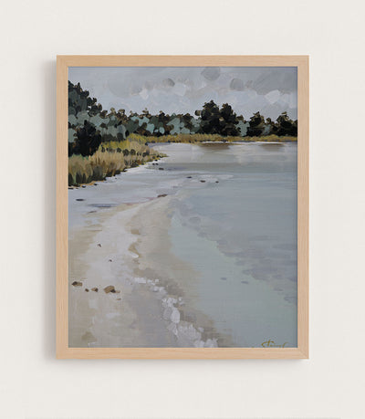 WOOD, FROZEN LAKE - Museum Quality Art
