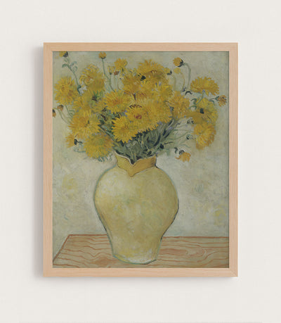 YELLOW CHRYSANTHEMUMS - Museum Quality Art