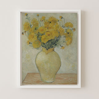YELLOW CHRYSANTHEMUMS - Museum Quality Art