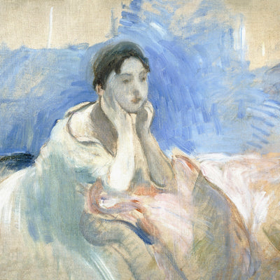 YOUNG GIRL LEANING - Museum Quality Art