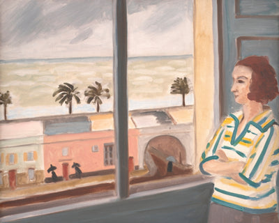 YOUNG GIRL LOOKING AT THE SEA