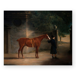 a-hunter-and-a-groom-in-a-courtyard-art-print_Featured