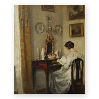 an-interior-with-a-girl-reading-at-a-desk-art-print_Featured