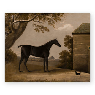 bay-hunter-and-a-terrier-outside-a-stable-art-print_Featured