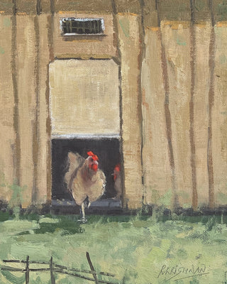 It's Morning, Y'all! - 11.5x13.5" Oil on Canvas, Framed