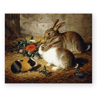 escaped-two-rabbits-and-guinea-pig-art-print_Featured